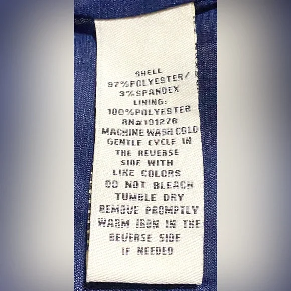 Beige by ECI Womens L Navy Blue White Stripe Short Sleeve Straight Dress Classic - Picture 12 of 12